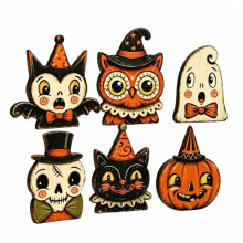 Decorazioni di Halloween in legno rustico, tema classico per feste, regalo ideale, crea un'atmosfera spettrale per la festa