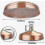 Copper Shower Head, 8 Inch Diameter, High Pressure Fixed Rain Shower Head with Adjustable Angle, Gold Finish 4