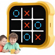 Juego portátil de tres en raya para niños y familia, tablero de estrategia y diversión educativa en casa