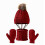 Set da 3 pezzi per bambini con cappello, sciarpa e guanti, in tessuto spesso e caldo, cappello senza tesa con decorazione a pallina, sciarpa lunga e 1