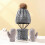 Set da 3 pezzi per bambini con cappello, sciarpa e guanti, in tessuto spesso e caldo, cappello senza tesa con decorazione a pallina, sciarpa lunga e 4