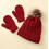 Set da 3 pezzi per bambini con cappello, sciarpa e guanti, in tessuto spesso e caldo, cappello senza tesa con decorazione a pallina, sciarpa lunga e 5