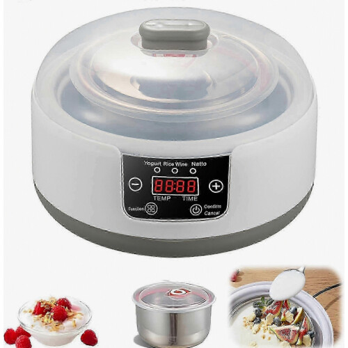 Automatic Yogurt Maker with Precise Temperature Control for Probiotic Yogurt Preparation, Home Use