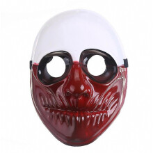 Gruselige Clown-Halloween-Maske für Cosplay, Maskerade, Karneval und Filmrequisite, Joker-Stil, Dallas Wolf Hoxton mit Kettenlook