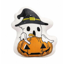 Halloween Ghost Shaped Pillow, Cute Plush Cushion for Sofas, Beds and Halloween Home Decor, Soft White Accent Pillow