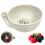 Waterfall Rotating Berry Basket Ceramic Fruit Holder for Table Serving, Kitchen Display and Home Decor 1