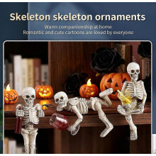 Halloween-luurankohahmo hauska juopon pääkallo koriste juhlapöydälle ja hyllylle, koristeellinen sisustusesine halloween-juhliin