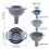Nesting Funnel Set for Pantry Storage with Removable Filter, Versatile Spouts, Durable Food Grade Kitchen Pouring Tools 4