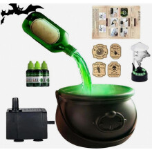Vintage Halloween-Kessel-Dekoration mit schwebendem Trank, kompakter Raumduft-Diffusor für stimmungsvolle Herbstdekorationen