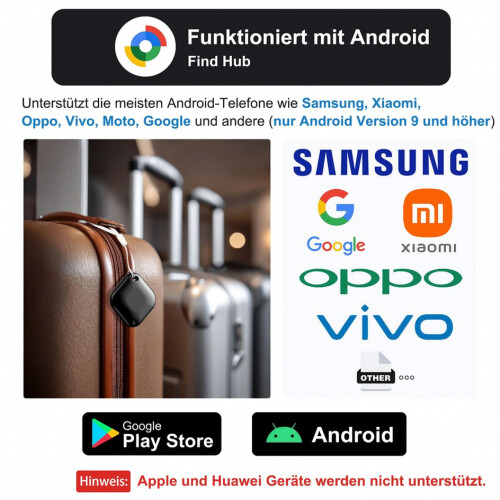 Bluetooth Tracker for Android Smart Tag, Compact Bluetooth Key Finder, Wireless Item Locator, Black 1