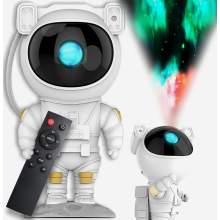 Astronaut Night Light Projector with Timer and Remote Control, LED Moon and Star Ceiling Lamp for Kids Room Decor, Gift Projection Lamp