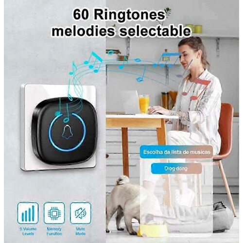 Wireless Watch Button Call Pager, Emergency SOS Call Button for Kids, Elderly and Patients, EU Plug, A 1