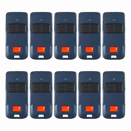 10-Pack 433.92 MHz Rolling Code Garage Door Remote Control, 2-Button Handheld Transmitter, Compatible with BFT MITTO COOL C2 C4 Mitto2 Mit