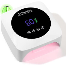 UV Nail Lamp 96W, Rechargeable Gel Curing Lamp with LCD Display/3 Timer