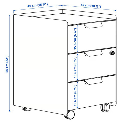 IKEA TROTTEN Drawer Unit 40x47x56 cm 1