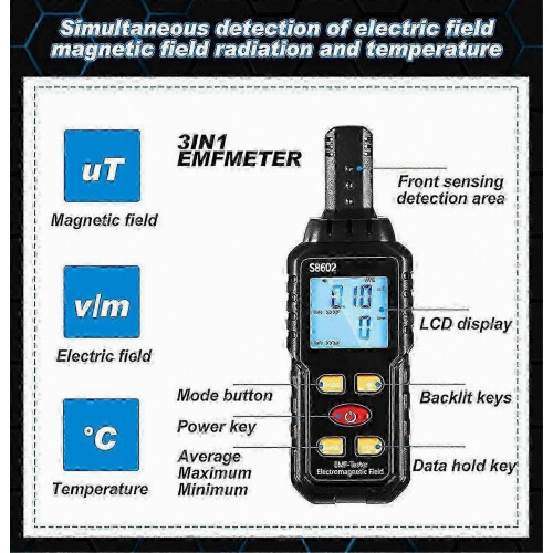 EMF Meter with 2 Motion Light-Up Cat Balls, Ghost Hunting Equipment Kit for Paranormal Detection 2