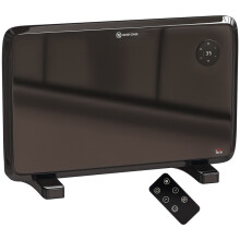 1.2kW Freestand/On-Wall Electric Convector Heater, with Adjustable Thermostat - Black