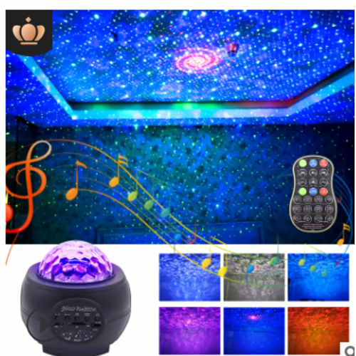 Starry Projector LED Galaxy Night Light with 32 Lighting Modes, Bluetooth and Remote Control, Dimmable, Rotating, USB Powered 1