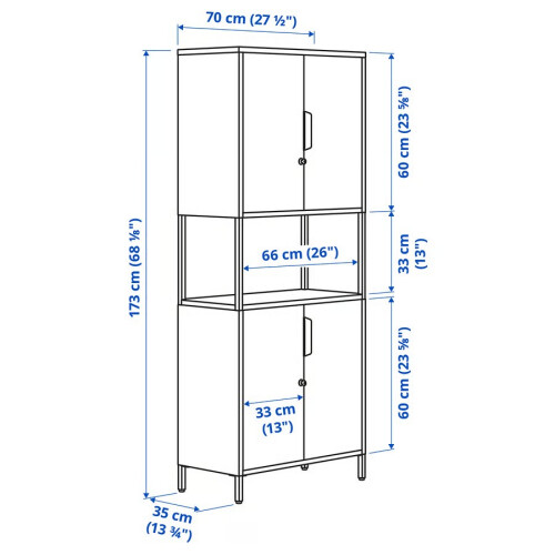IKEA TROTTEN Cabinet 70x35x173 cm 1