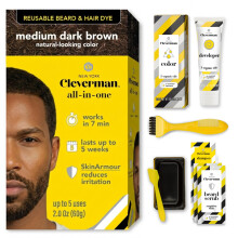 Herbruikbare Haar- & Baardverf voor Mannen - Medium Donkerbruin 4.01 | Tot 5 Gebruik, 7 Minuten