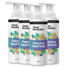 Clean Revolution Schaumseife. Sofort einsatzbereit. Frühlingsduft. 14 oz, 4er Pack