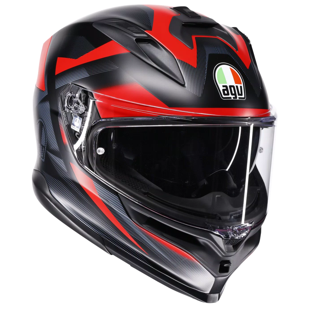AGV K7 Glimpse Matt Black Red ECE 22.06 Full Face Motorcycle Helmet S - Image 2