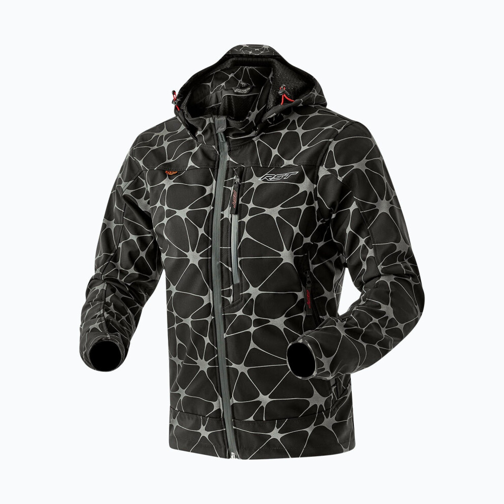 Rst Men's Black/Grey Havoc D3o Waterproof Motorcycle Textile Jacket - Image 2