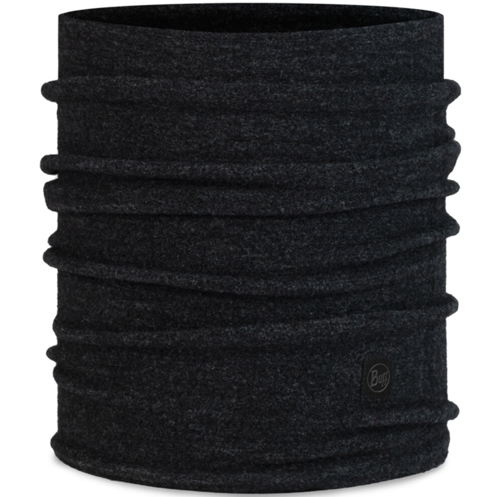 Buff Merino Fleece Neck Warmer (Solid Black) - Image 3