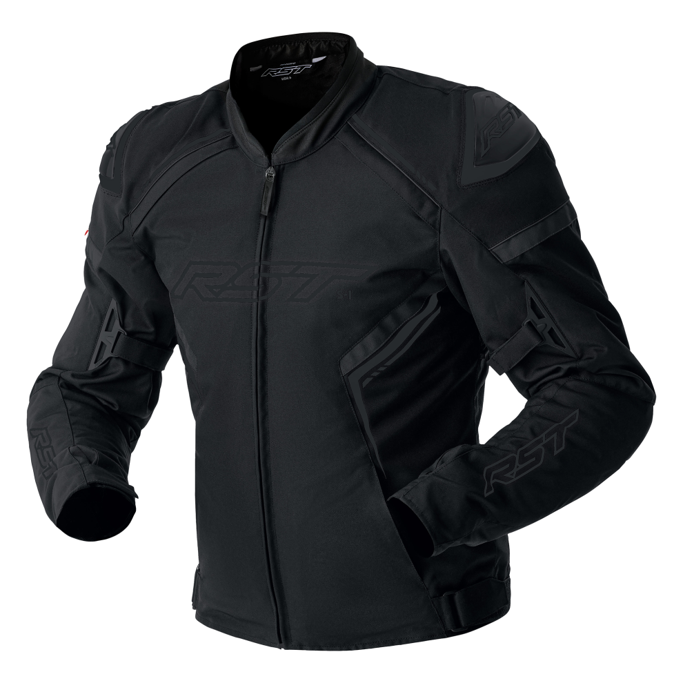 Rst Men's Black S1 D3o Waterproof Motorcycle Textile Jacket - Image 2