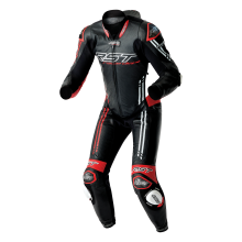 (48) RST Race Dept V4.2 D3O Airbag One Piece Leather Suit Black / Red / White
