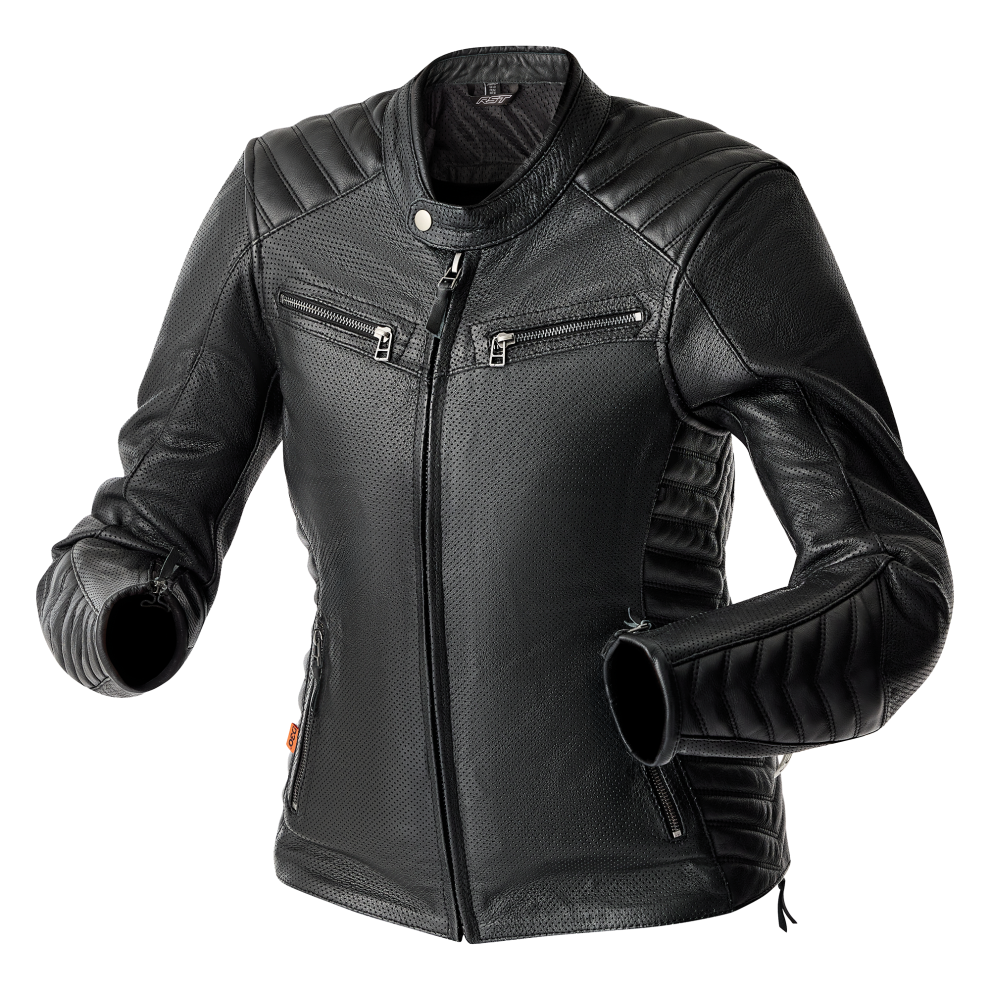 Rst Women's Black Roadster Air D3o Motorcycle Leather Jacket - Image 2