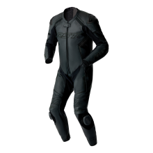 (46) RST S1 D3O One Piece Leather Suit Black / Black / Black