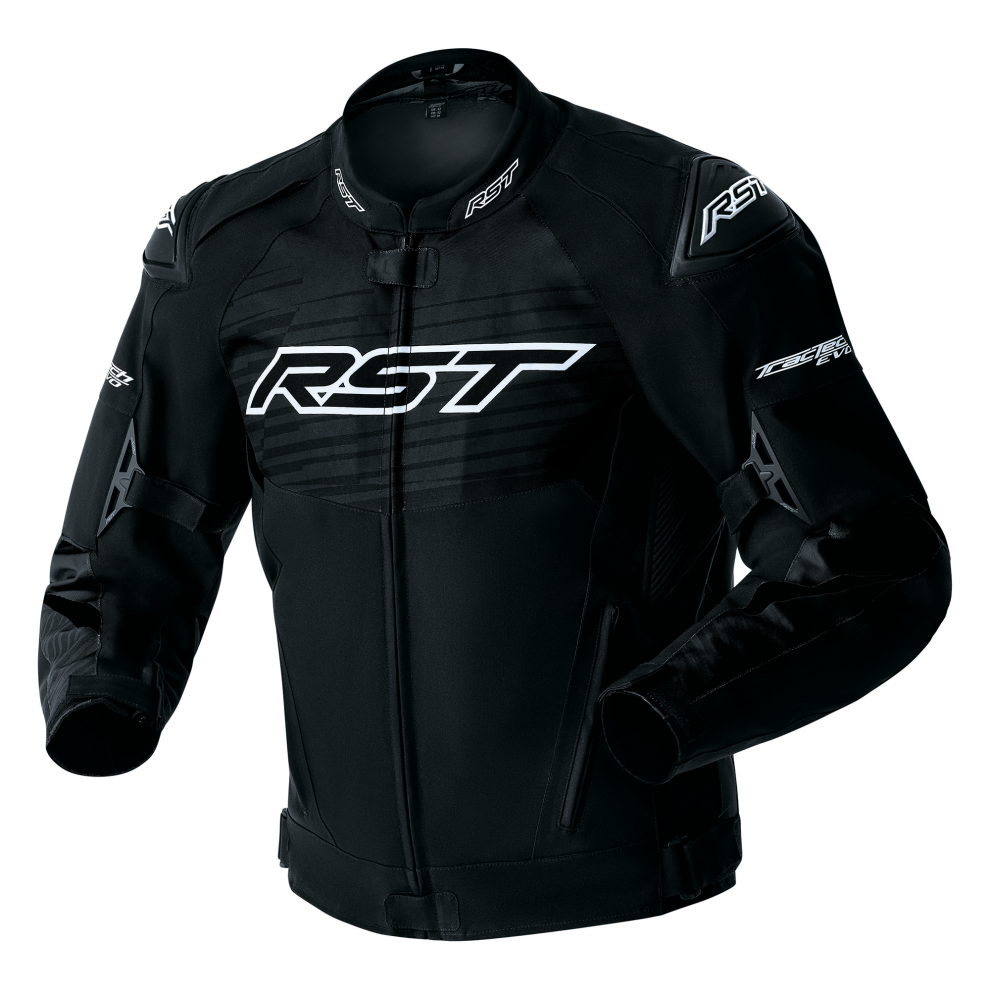 Rst Men's Black/White Tractech Evo D3o Waterproof Motorcycle Textile Jacket - Image 2