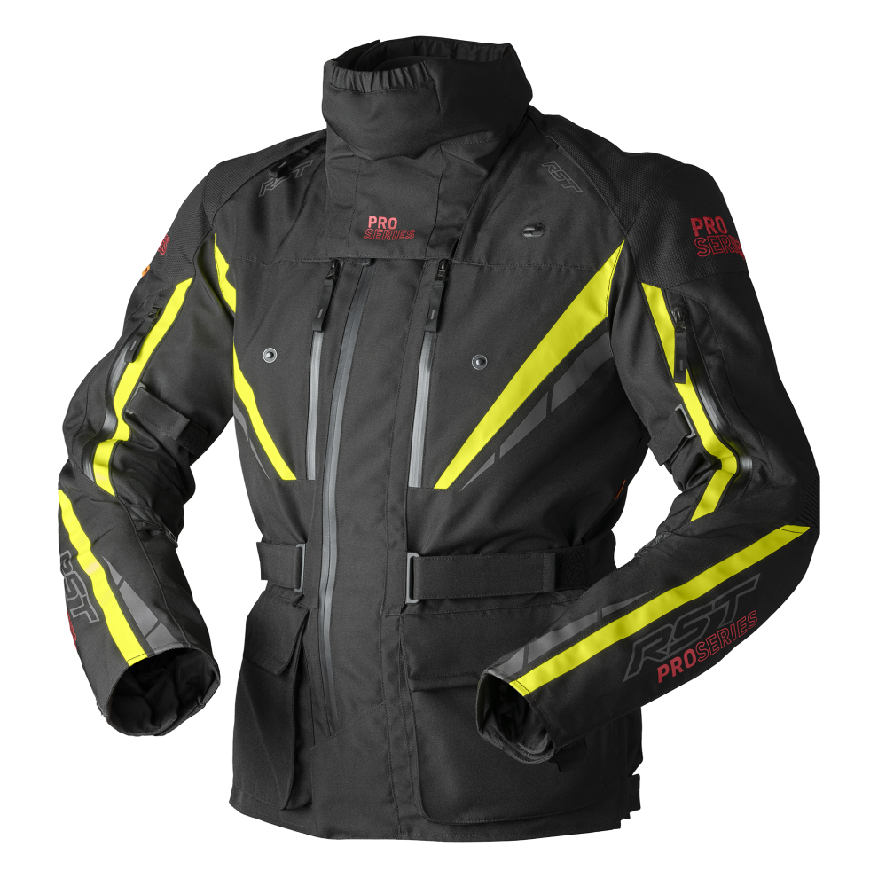 Rst Men's Black/Yellow Pro Series Paragon D3o Motorcycle Textile Jacket - Image 2