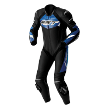 (50) RST Tractech Evo D3O One Piece Leather Suit Black / Blue