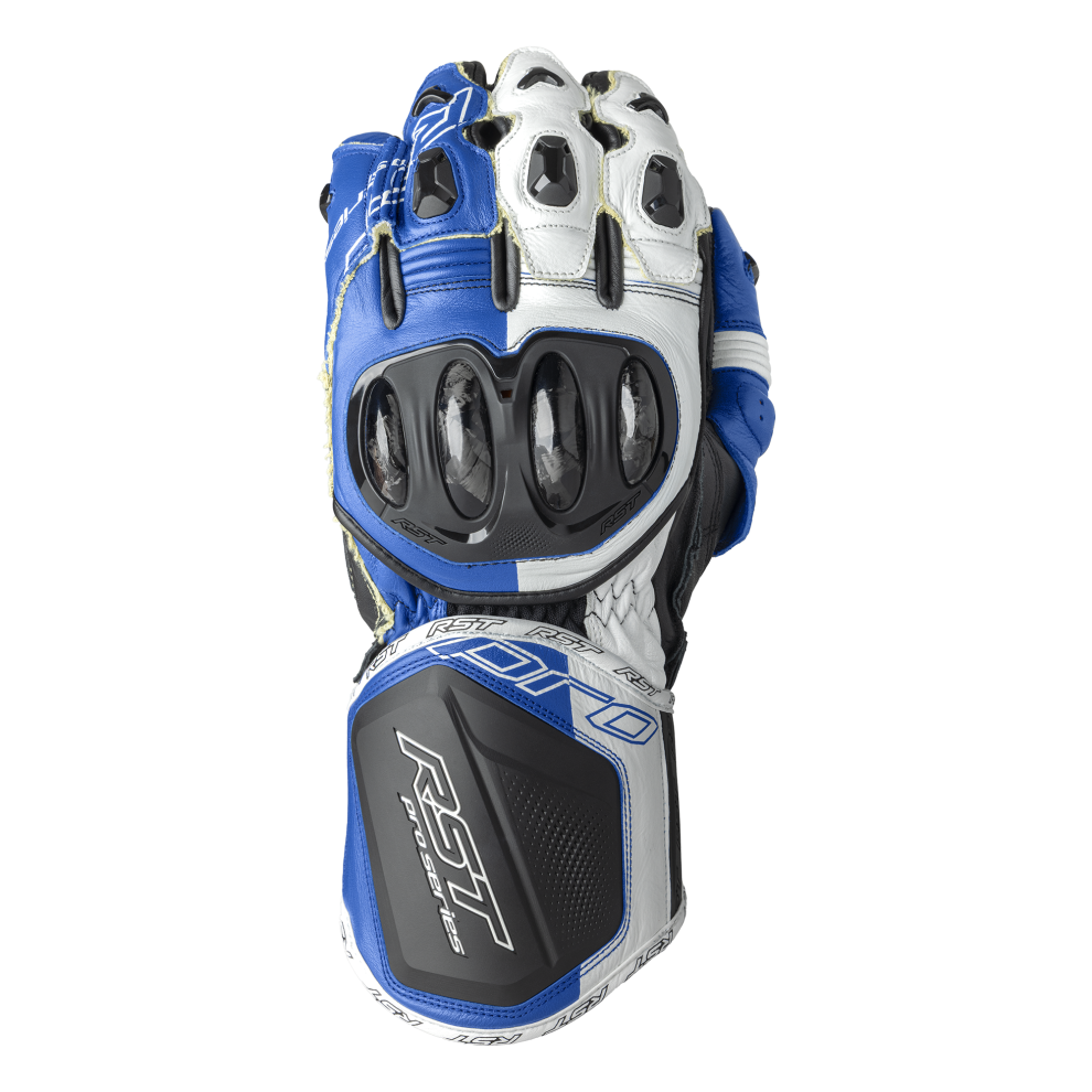 (10) Rst Pro Series Gp D3o Leather Gloves Blue / White Blue,White