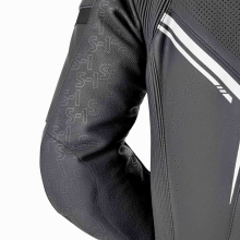 (42) RST S1 D3O One Piece Leather Suit Black / Black / White