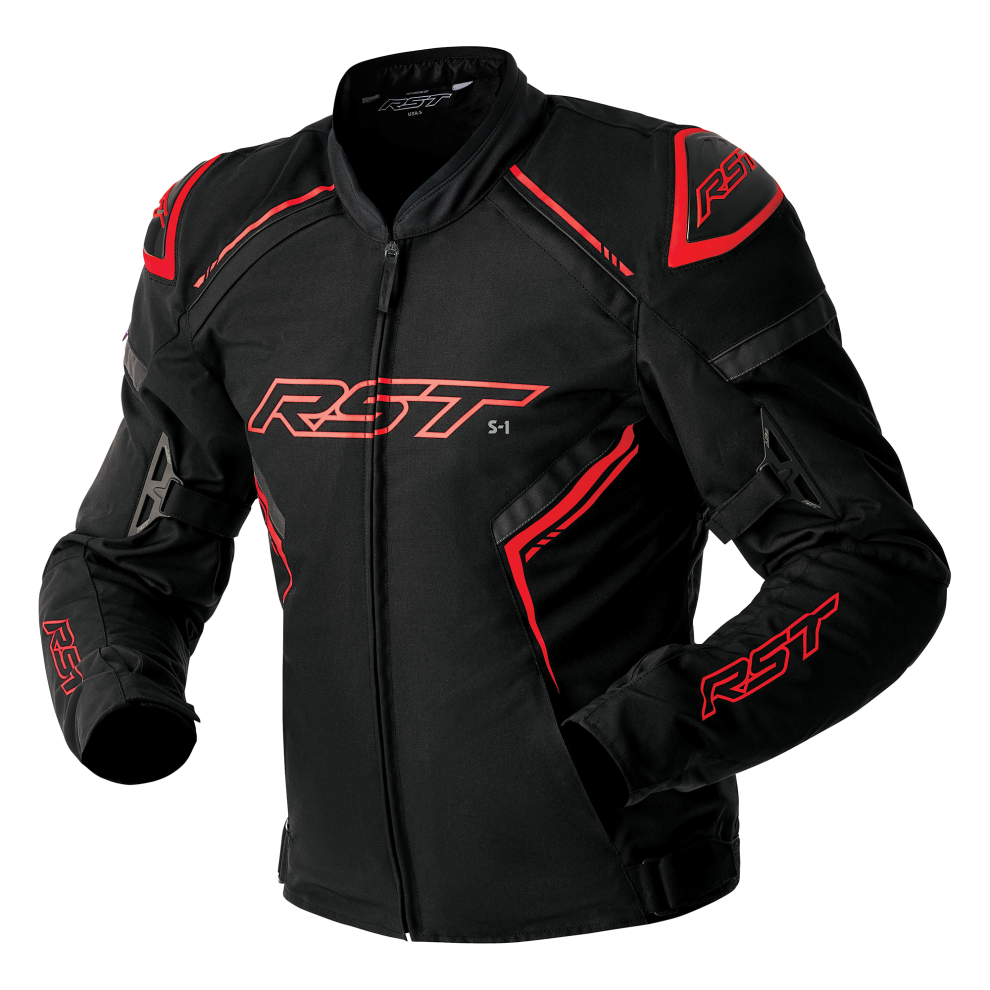 Rst Men's Black/Red S1 D3o Waterproof Motorcycle Textile Jacket - Image 2
