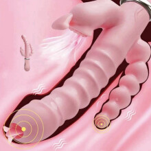 3-in-1 Rechargeable Silicone Vibrator G-Spot Clitoral Massager