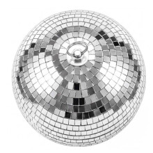 Facetbal 300 mm-Duoku-Spiegelende Zilveren Disco Bal met Ophangring, Spiegel Facetten van Twee Maten