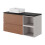 Bathroom Basin Sink Matt White Rectangular Counter Top Modern Hand Wash (W)45cm 9