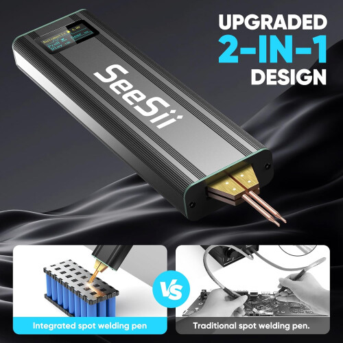 Seesii Soudeuse par points portable, 80 niveaux réglables, batterie 5000mAh, écran numérique OLED 1