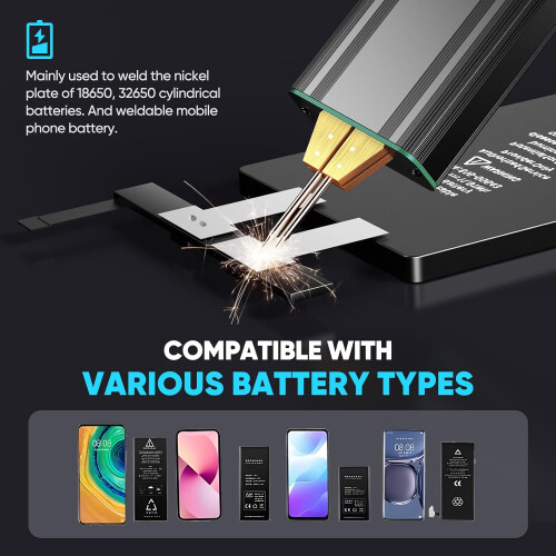 Seesii Soudeuse par points portable, 80 niveaux réglables, batterie 5000mAh, écran numérique OLED 2