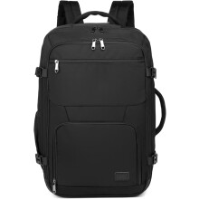 KONO Sac à dos de voyage 38L, Sac à dos cabine imperméable 55x35x20 cm, Noir