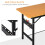 100 cm Foldable Garage Work Bench, Craft Table MDF Workstation, Heavy-duty Steel Frame with Ruler, Protractor 7