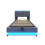 Cama infantil estofada 90x200 cm com baú hidráulico, iluminação LED e tomada USB - Cinza 3