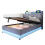Cama infantil estofada 90x200 cm com baú hidráulico, iluminação LED e tomada USB - Cinza 5