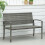 Banc de jardin - 2 places - Aspect rotin - Structure acier - Gris 1
