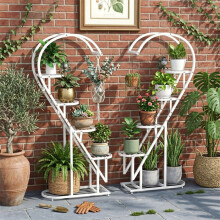 Suporte para plantas - Suporte de Plantas em Metal 5 Níveis - Branco - Antirrust - 68,6x30,5x147,3 cm