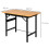100 cm Foldable Garage Work Bench, Craft Table MDF Workstation, Heavy-duty Steel Frame with Ruler, Protractor 5